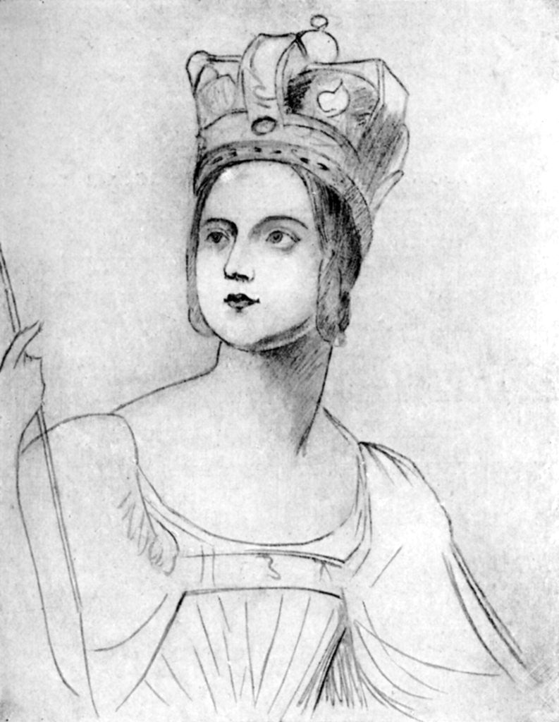 Detail of Queen Victoria in her coronation robes by George Hayter