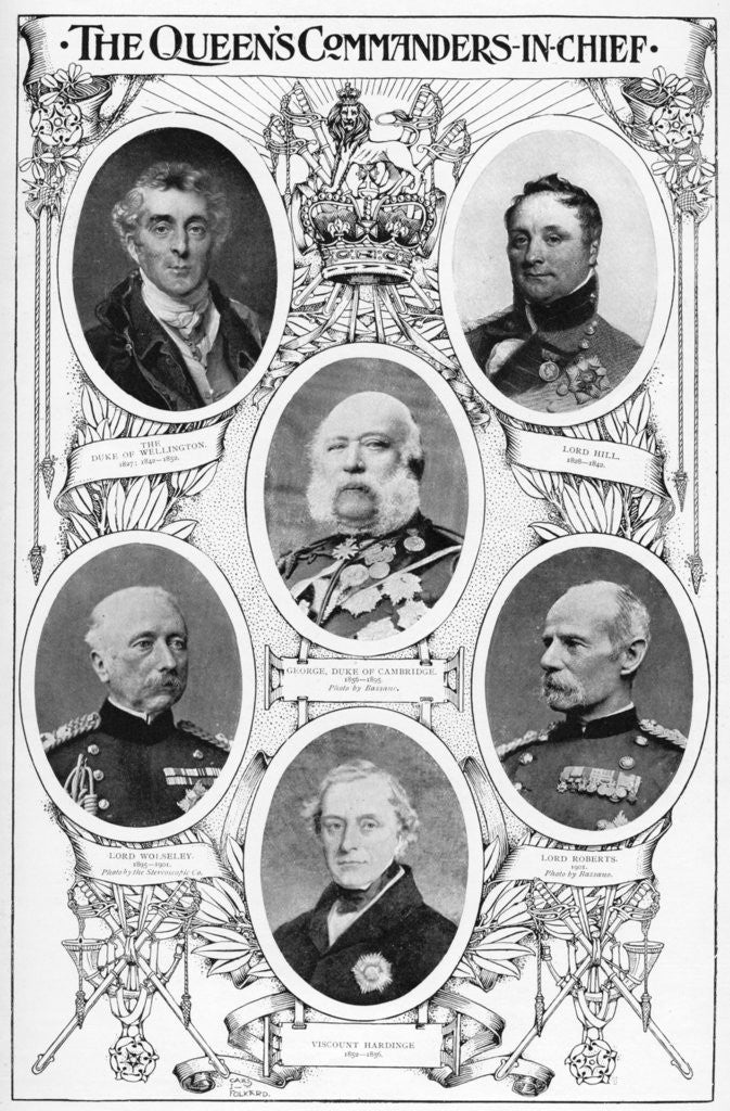 Detail of Queen Victoria's commanders in chief by Anonymous