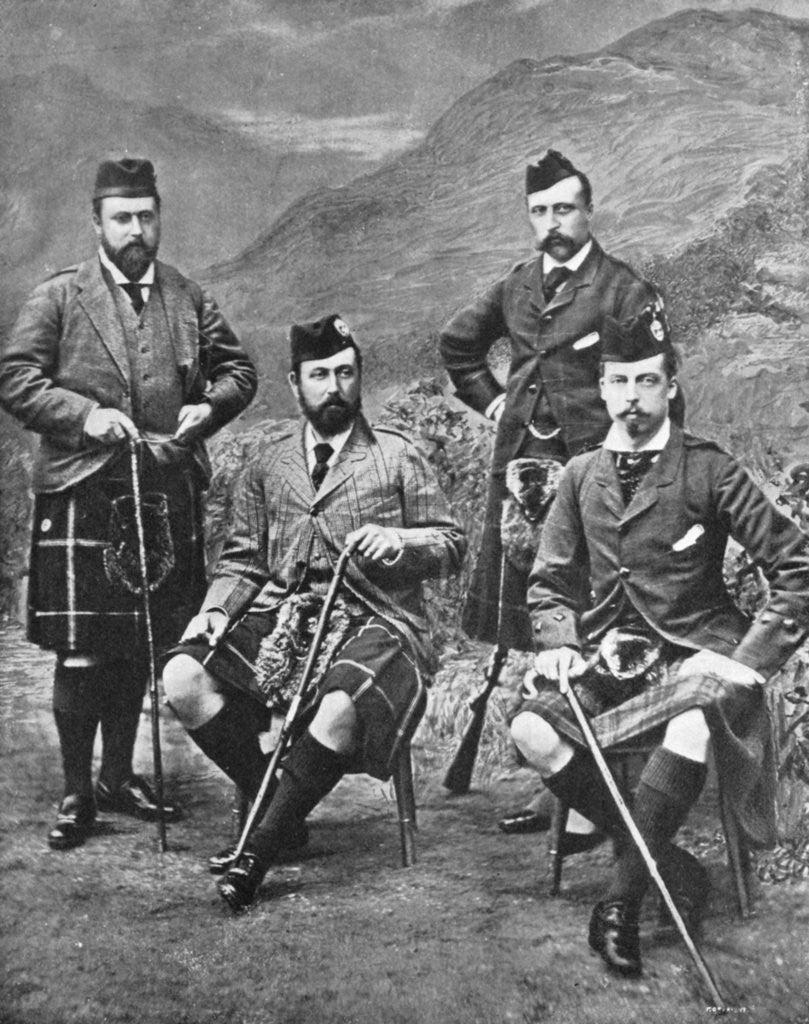 Detail of Queen Victoria's four sons at Abergeldie by Robert Milne