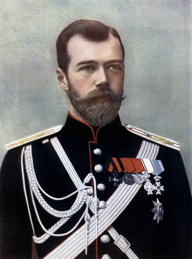 Detail of Czar Nicholas II of Russia by Anonymous