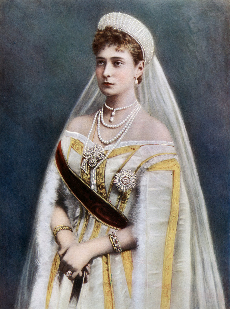 Detail of Tsarina Alexandra, Empress consort of Russia by Anonymous
