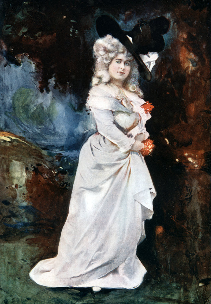 Detail of Connie Ediss in The Silver Slipper by Ellis & Walery