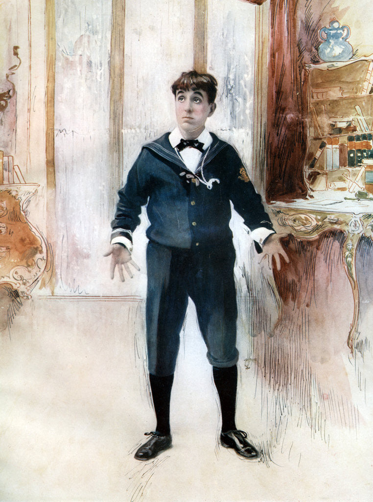 Detail of Weedon Grossmith in The New Boy by Ellis & Walery