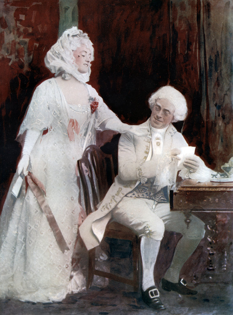 Detail of Winifred Emery and Cyril Maud in The School for Scandal by Window & Grove