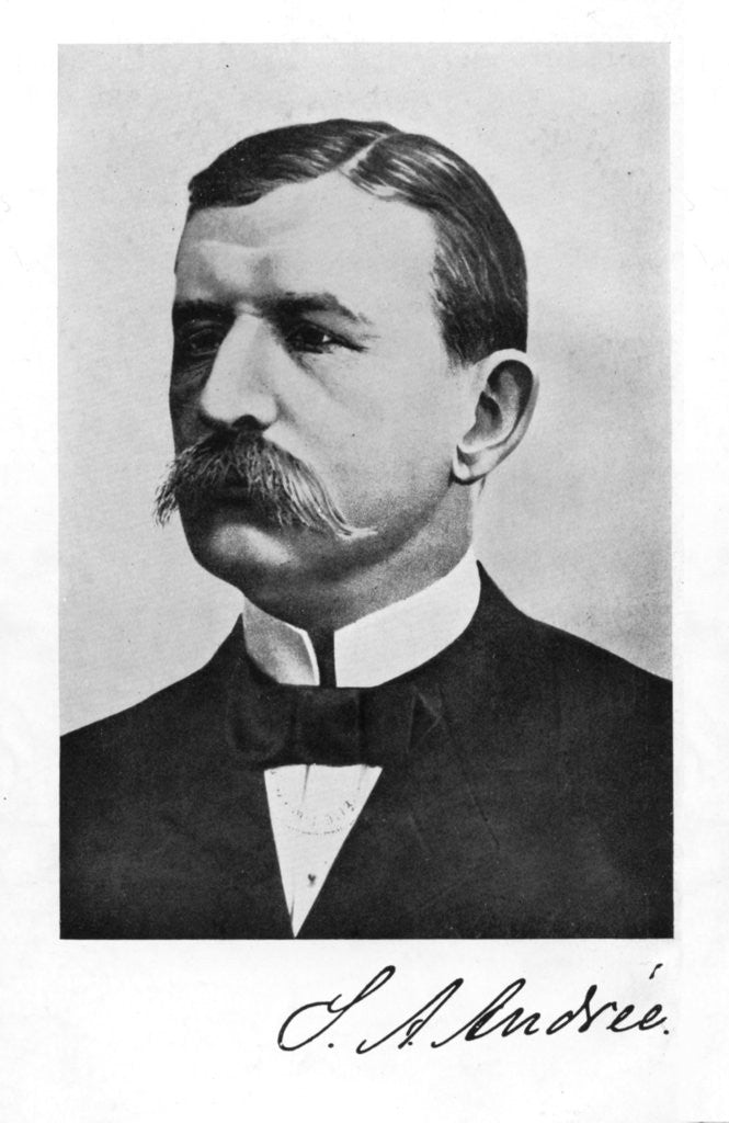 Detail of Salomon August Andree, Swedish engineer and aeronaut by Anonymous