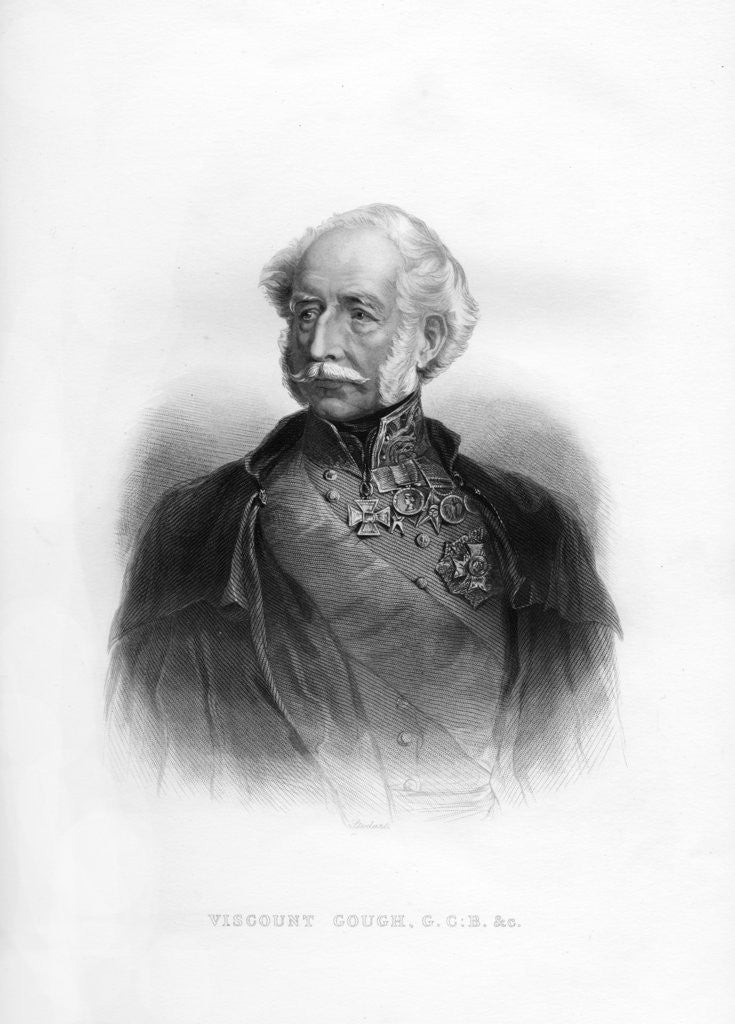 Detail of Hugh Gough, 1st Viscount Gough, British field-marshal by Anonymous