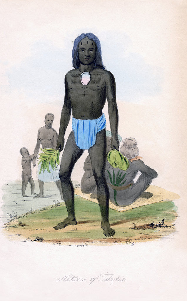 Detail of Natives of Tilcopia by James Prichard