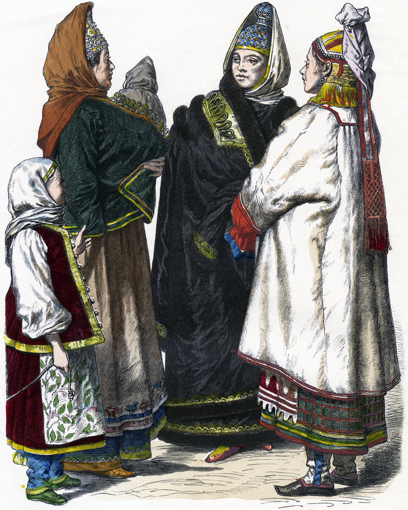 Detail of Traditional Russian Costume by Anonymous