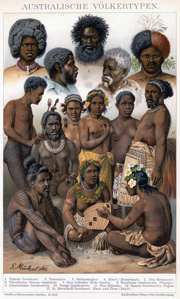 Detail of Australian Inhabitants by G Mutzel