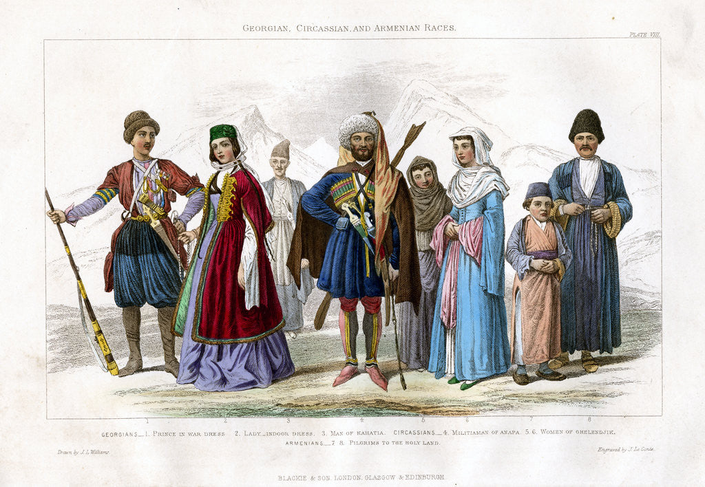 Detail of Georgian, Circassian and Armenian Races by J Le Conte