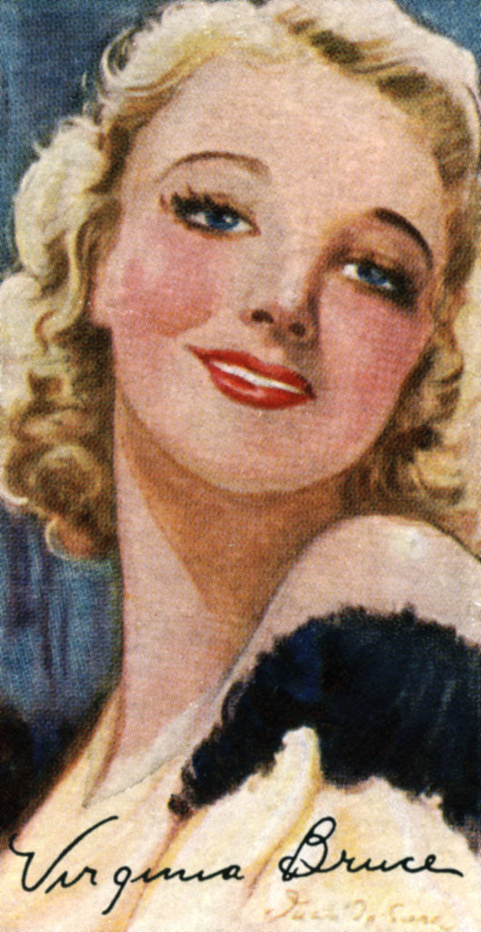 Detail of Virginia Bruce, (1910-1982), American actress and singer by Anonymous