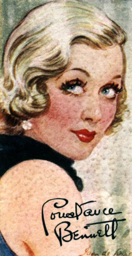 Detail of Constance Campbell Bennett, (1904-1965), US actress by Anonymous