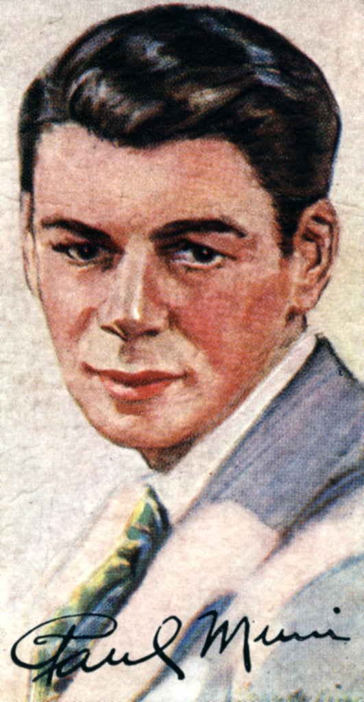 Detail of Paul Muni, (1895-1967), Academy Award winning versatile actor by Anonymous