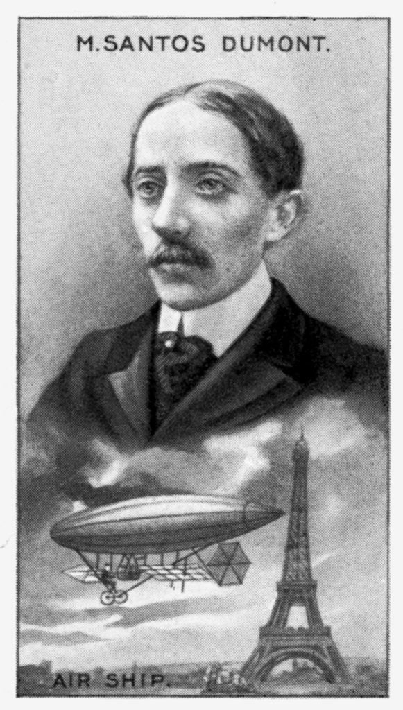 Detail of Alberto Santos-Dumont, Brazilian pioneer of aviation by Anonymous