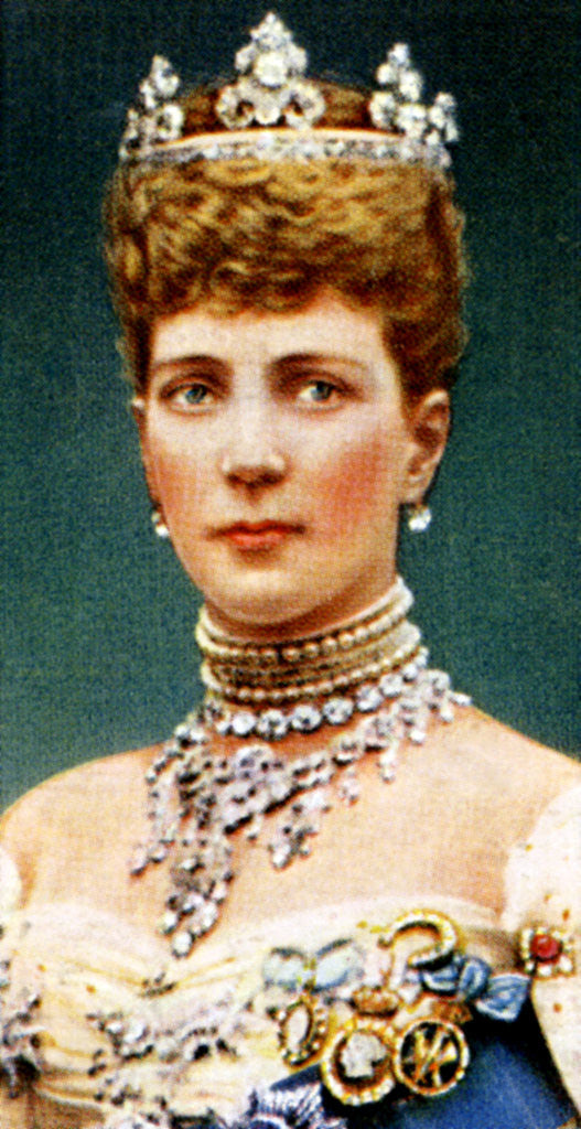 Detail of Alexandra of Denmark by Anonymous
