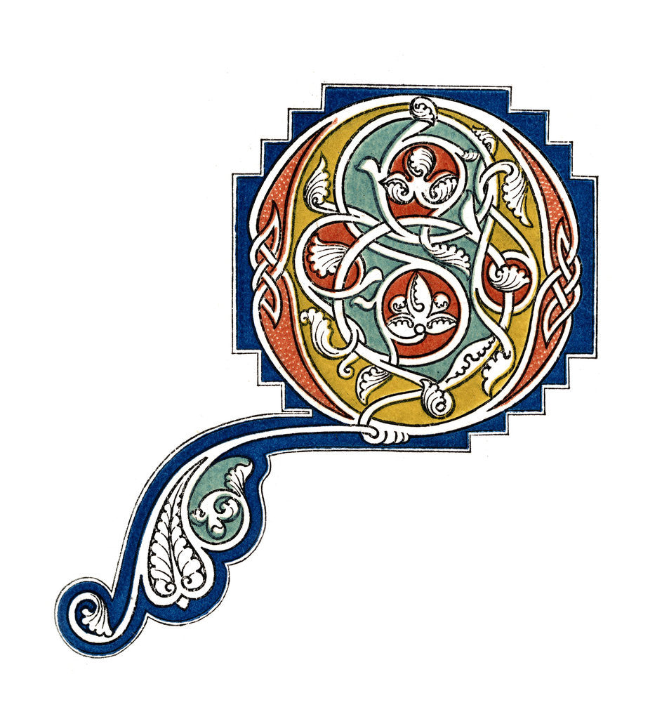 Detail of Initial letter 'Q' by Henry Shaw