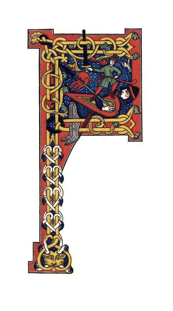 Detail of Initial letter 'F' by Henry Shaw