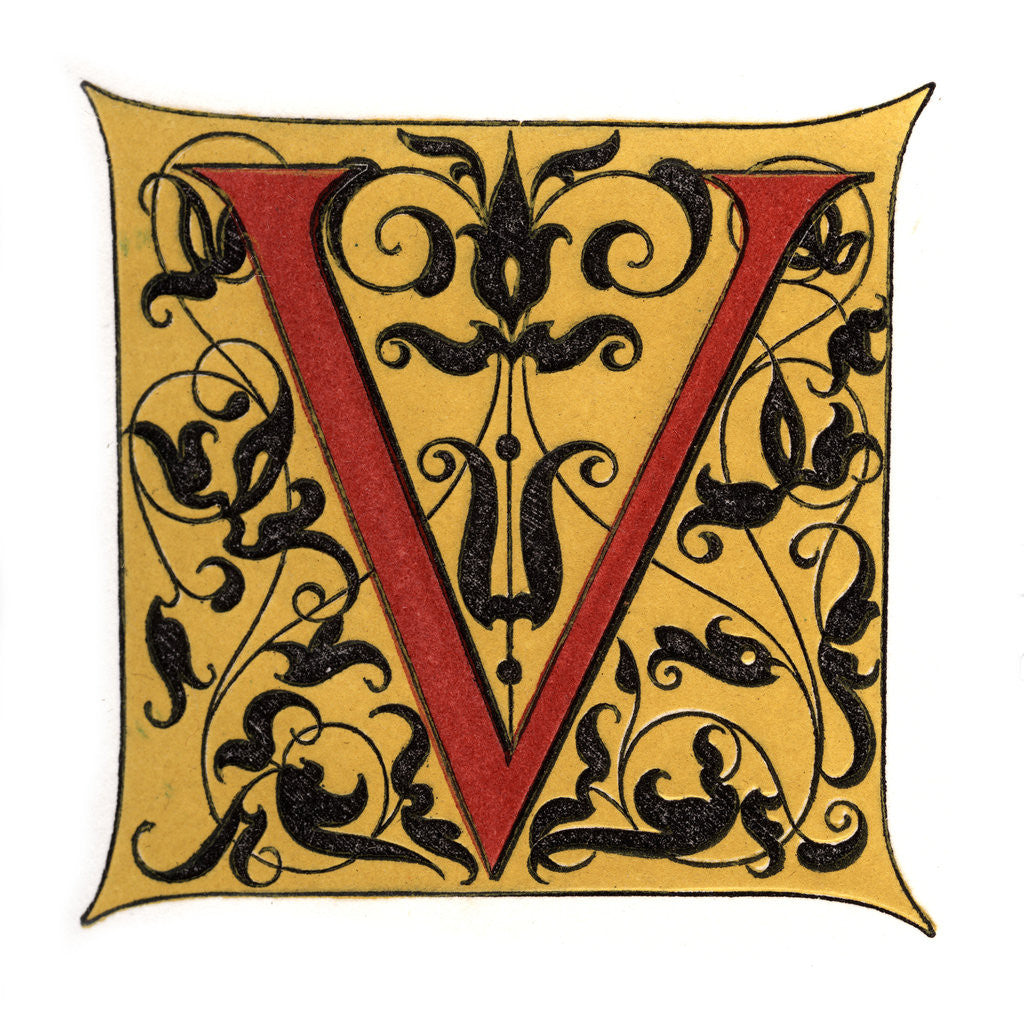 Detail of Initial letter 'V' by Henry Shaw