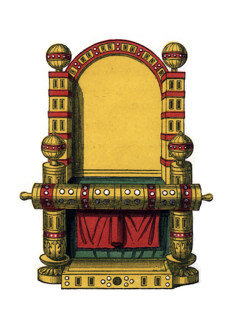 Detail of Throne of state by Henry Shaw