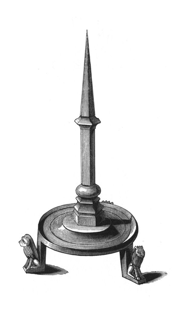 Detail of Bronze candlestick by Henry Shaw