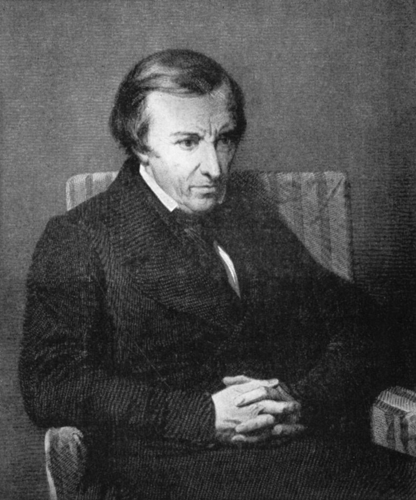 Detail of Hughes Felicite Robert de Lamennais, French philosophical and political writer by Lecomte