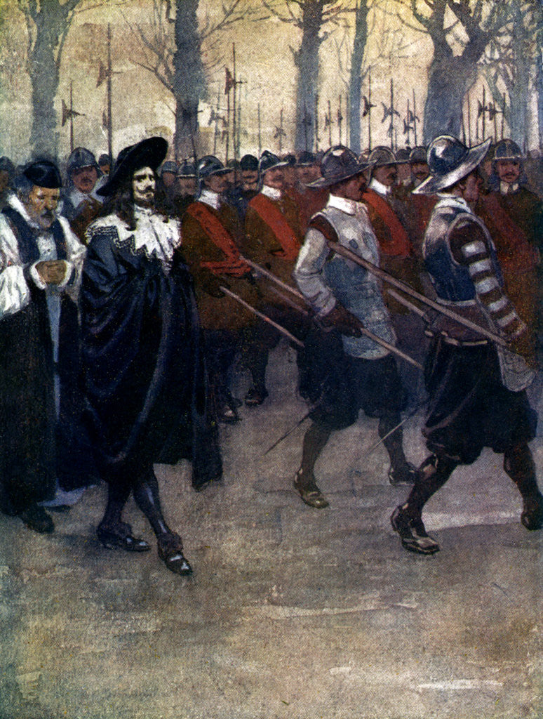 Detail of Charles the King walked for the last time through the streets of London by A S Forrest