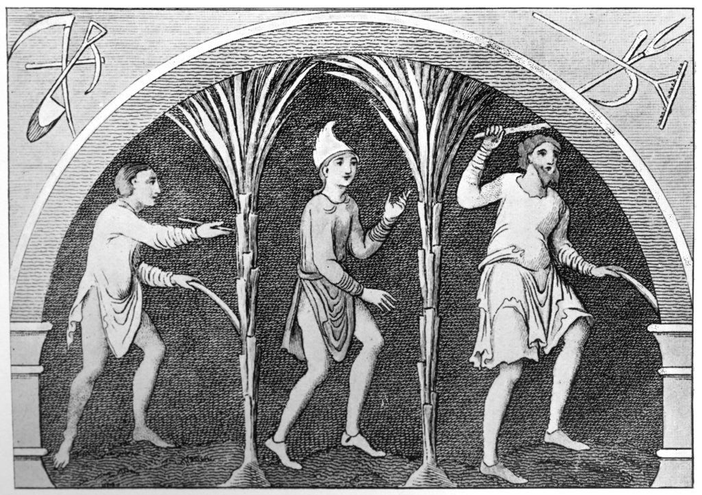 Detail of Saxon farm workers by Anonymous