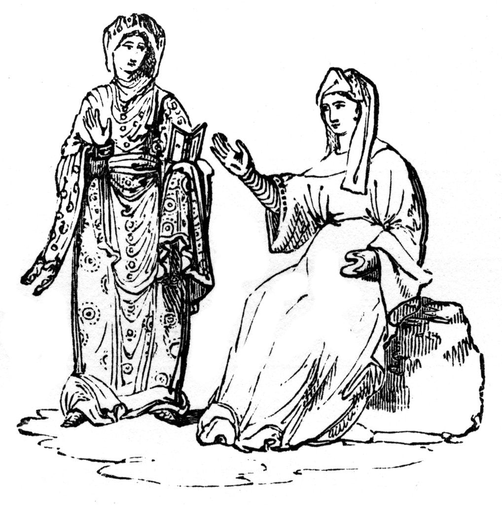 Detail of Anglo-Saxon costume by Anonymous