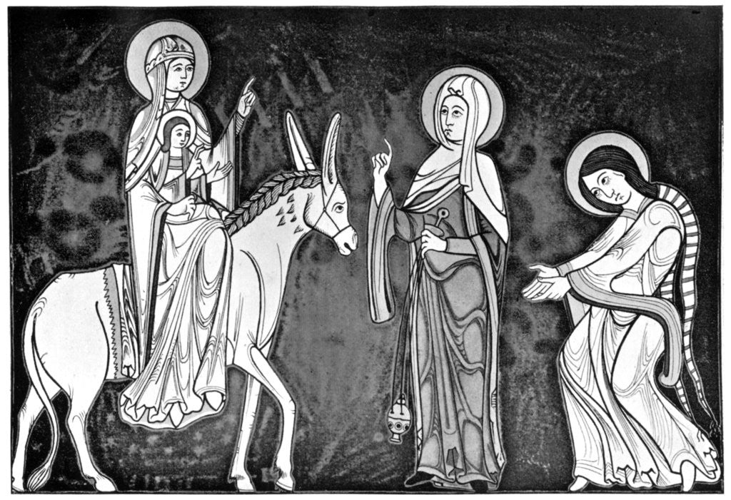 Detail of Virgin and child wearing Norman costume by Anonymous