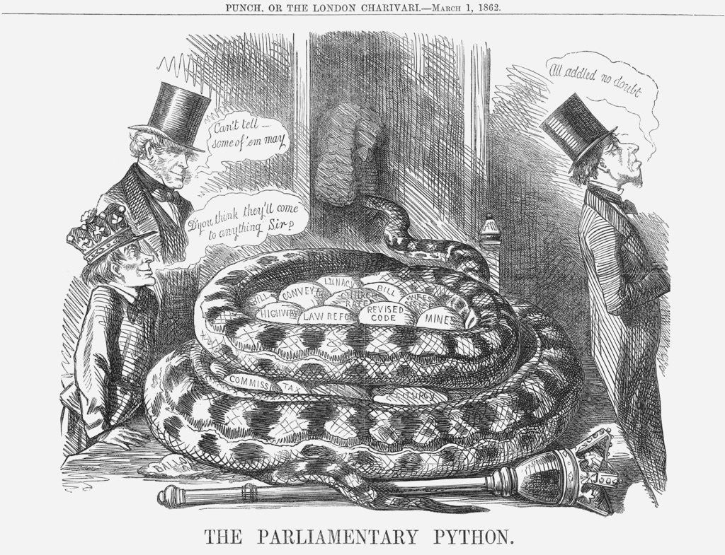 Detail of The Parliamentary Python by Anonymous