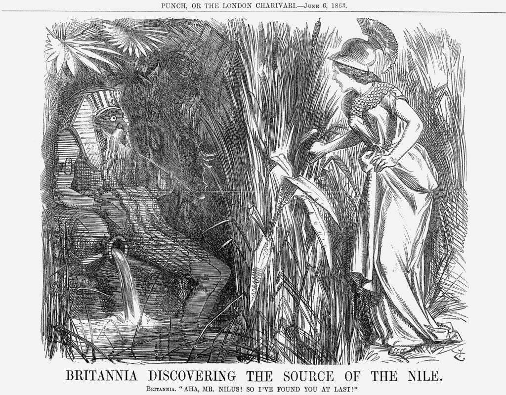 Detail of Britannia Discovering The Source of The Nile by John Tenniel