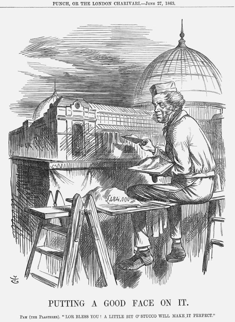 Detail of Putting a Good Face On It by John Tenniel