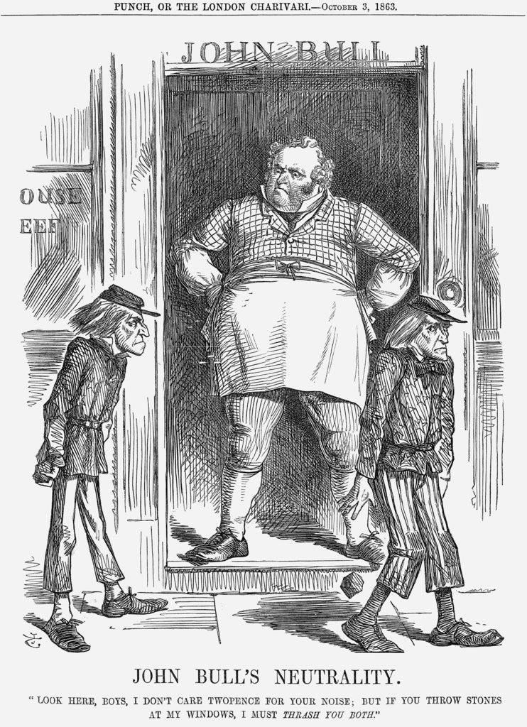 Detail of John Bull's Neutrality by John Tenniel