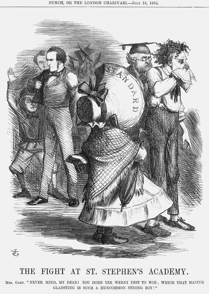 Detail of The Fight at St. Stephen's Academy by John Tenniel