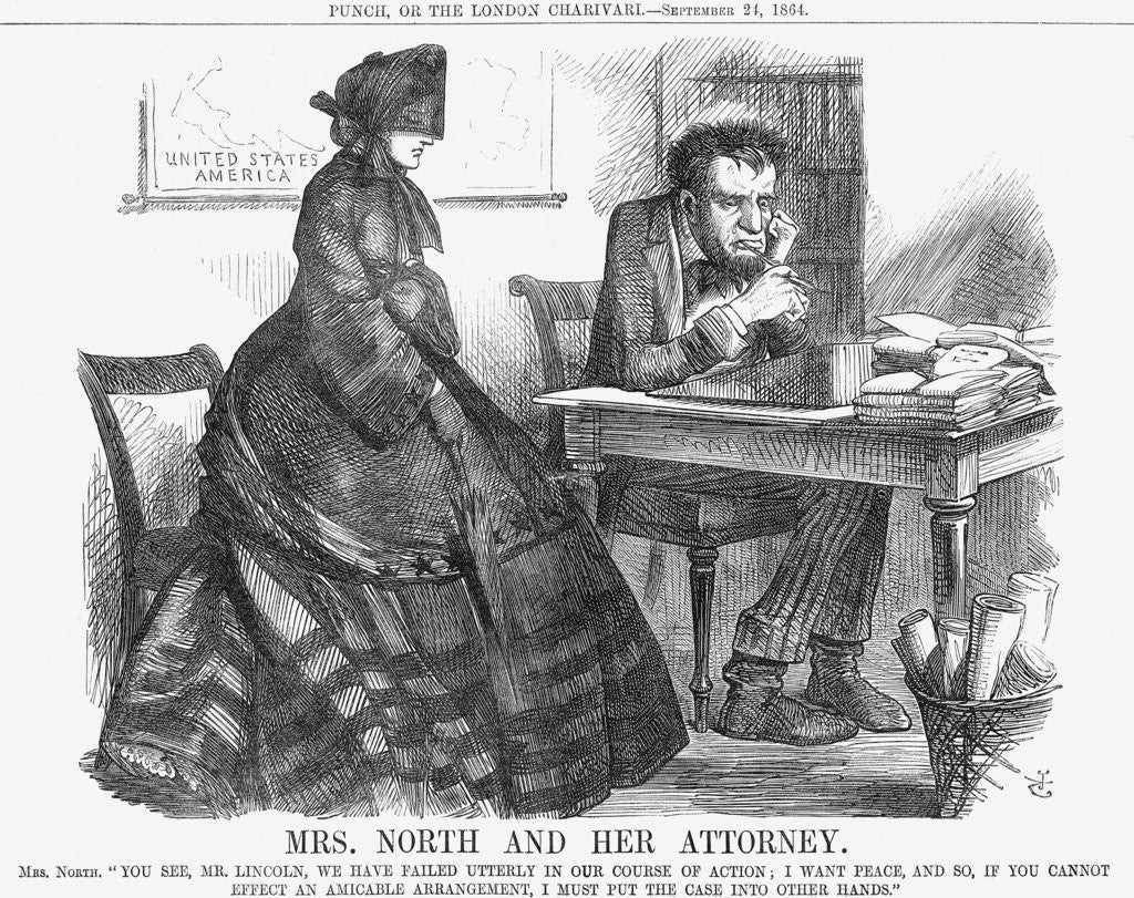 Detail of Mrs. North and Her Attorney by John Tenniel