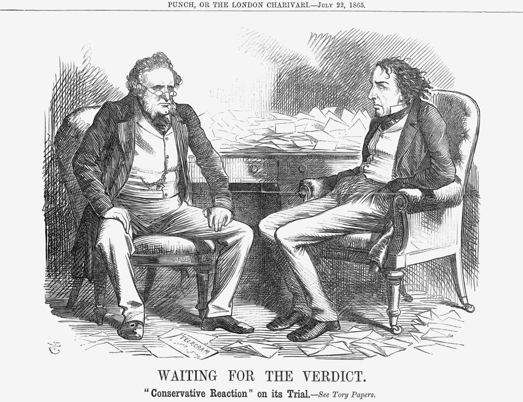 Detail of Waiting for the Verdict by John Tenniel