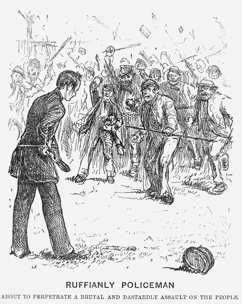 Detail of Ruffianly Policeman by Anonymous