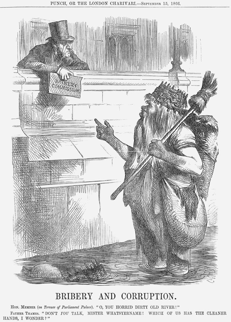 Detail of Bribery and Corruption by John Tenniel