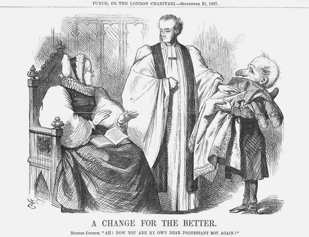 Detail of A Change for the Better by John Tenniel