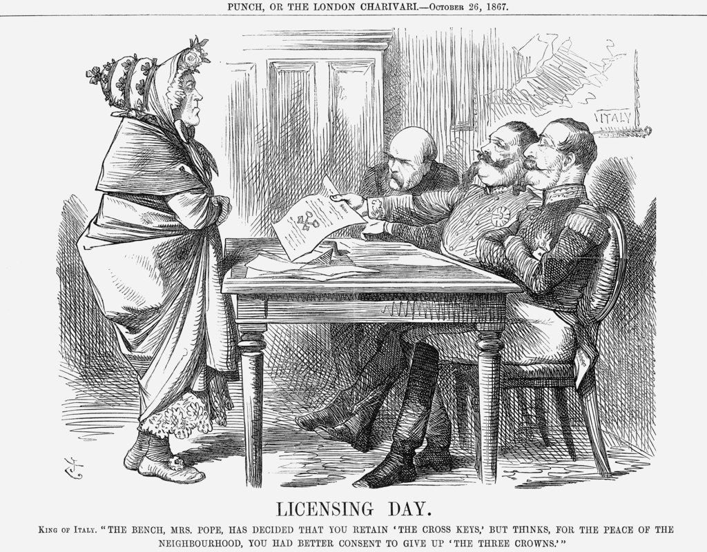 Detail of Licensing Day by John Tenniel