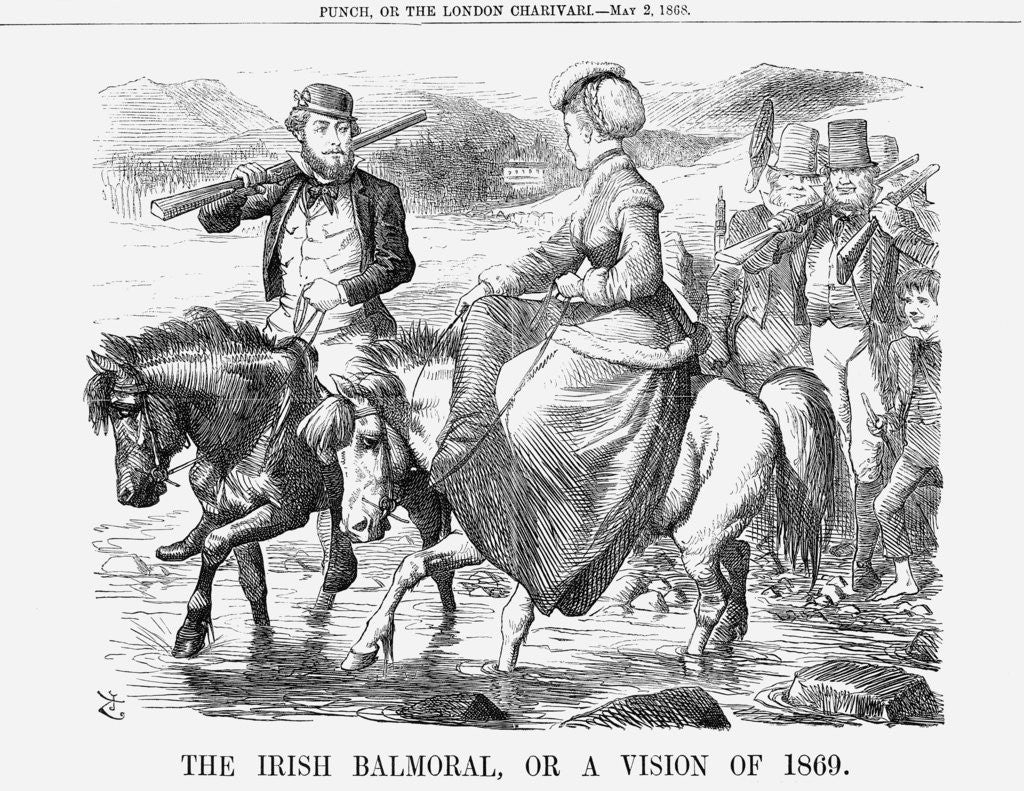 Detail of The Irish Balmoral, Or A Vision of 1869 by John Tenniel