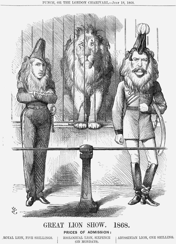 Detail of Great Lion Show by John Tenniel