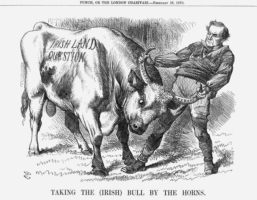 Detail of Taking the (Irish) Bull by the Horns by Joseph Swain