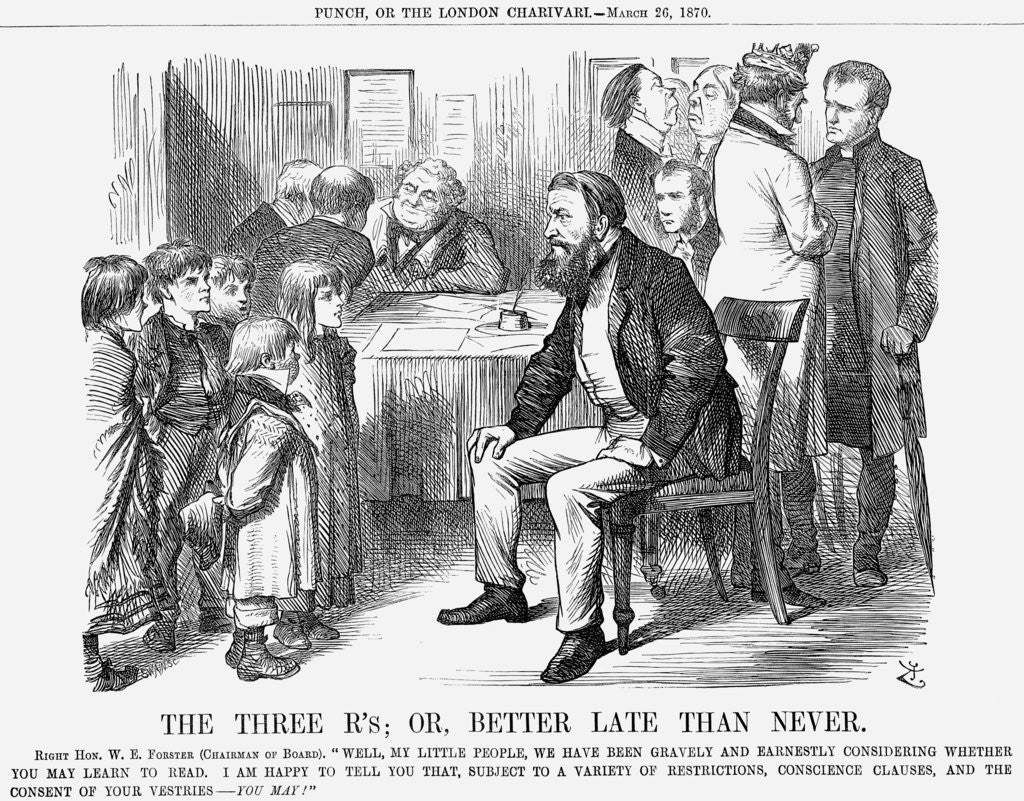 Detail of The Three R's; Or, Better Late Than Never by Joseph Swain