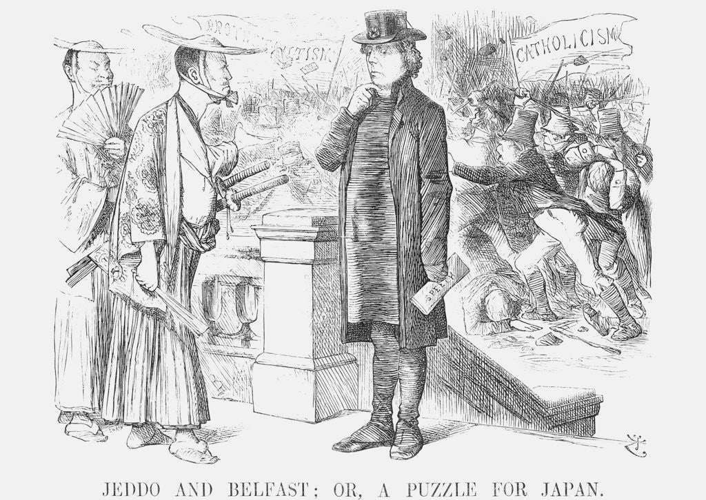 Detail of Jeddo and Belfast; or, a Puzzle for Japan by Joseph Swain
