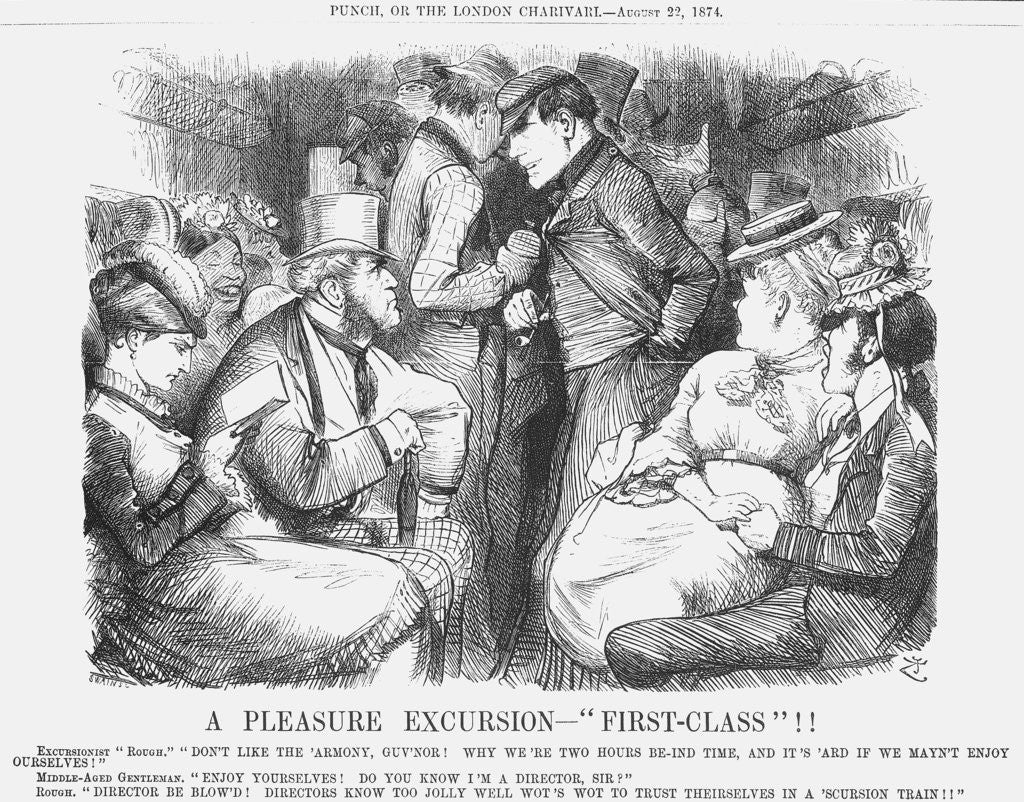 Detail of A Pleasure Excursion - First-Class! by Joseph Swain