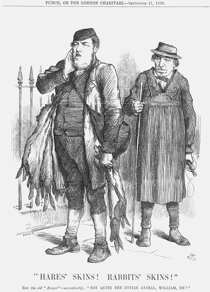 Detail of Hares' Skins! Rabbist's Skins! by Joseph Swain