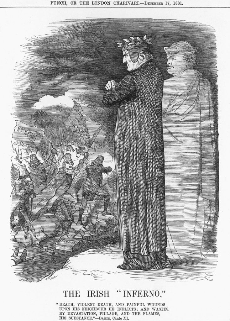 Detail of The Irish Inferno by Joseph Swain