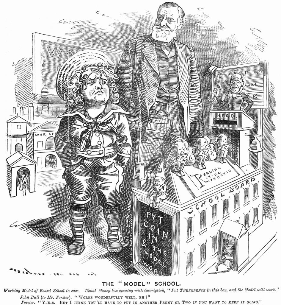 Detail of The Model School by Anonymous