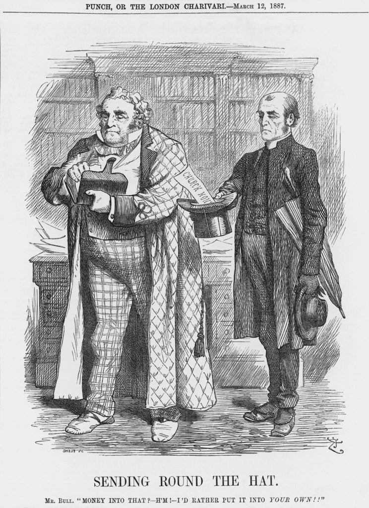 Detail of Sending Round the Hat by Joseph Swain